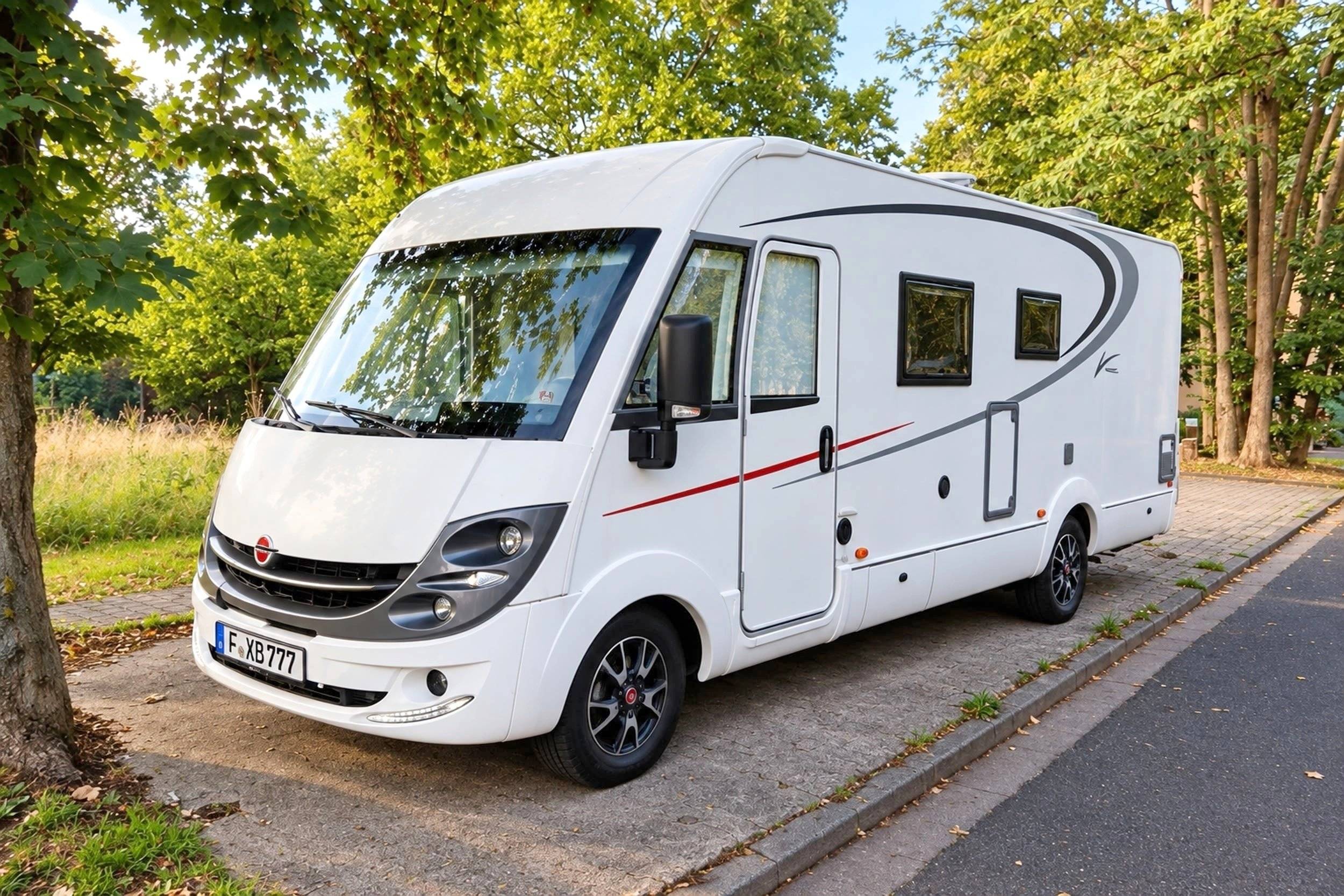 schräge Vorderansicht Fiat - Yescapa