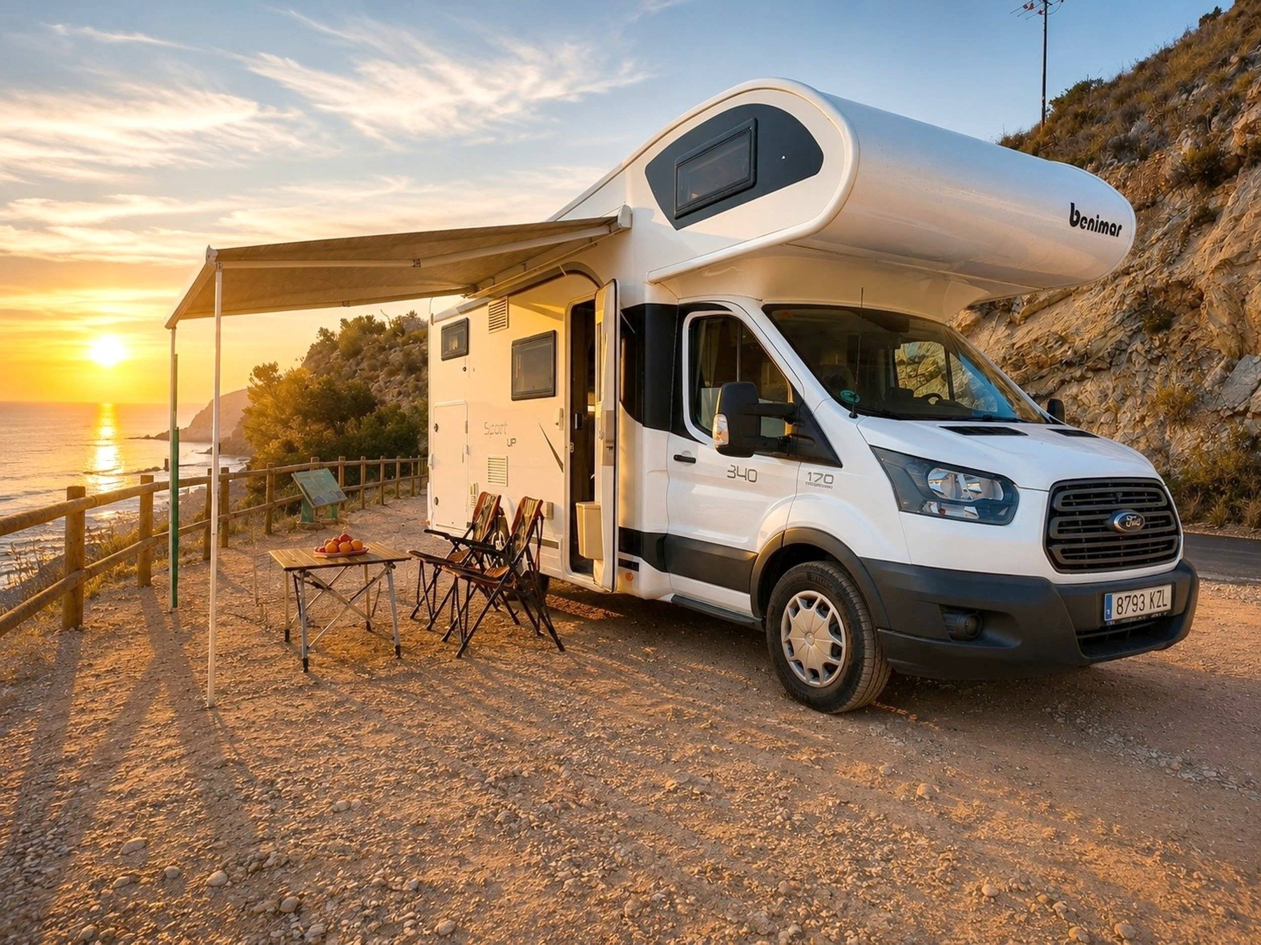 Voorkant 3/4 Ford Transit 2,0 l 170 ch - Yescapa