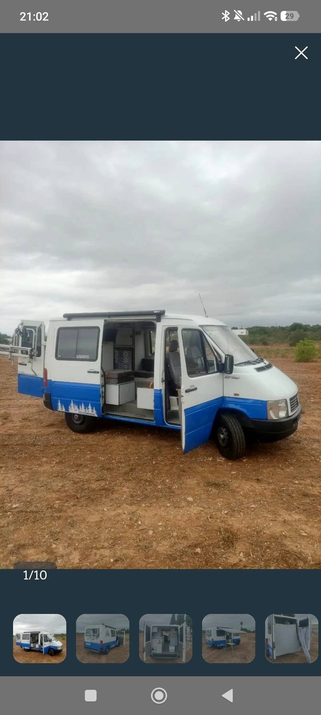 Vista del vehicle angle davanter Volkswagen LT 35 2.5 109cv - Yescapa