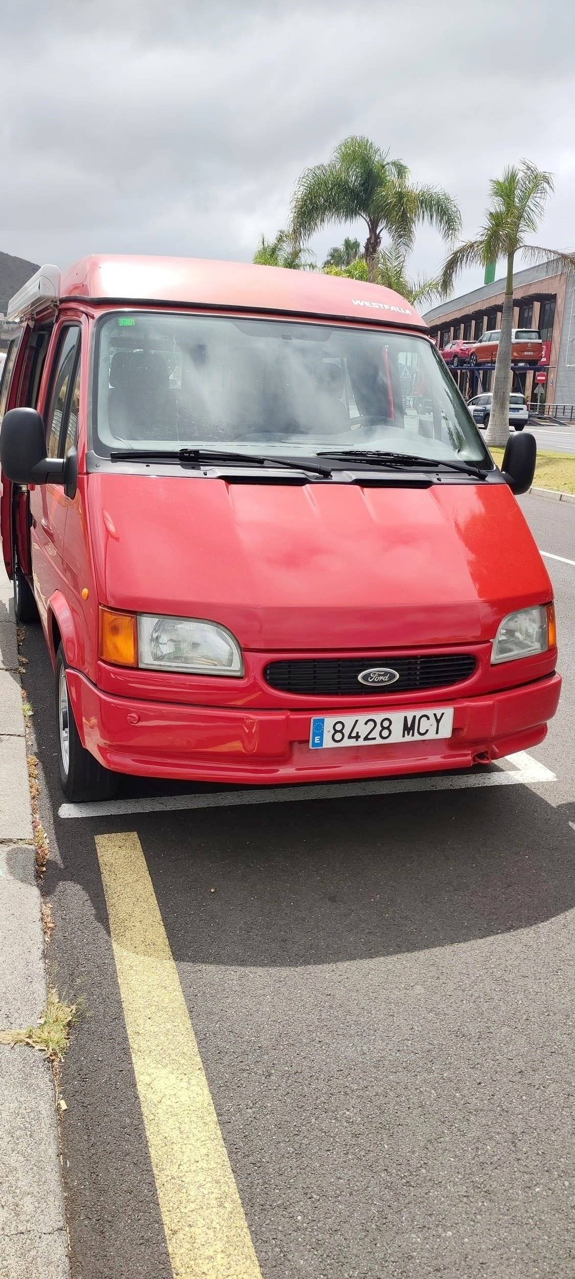 Front view from 3/4 Ford transit nugget - Yescapa