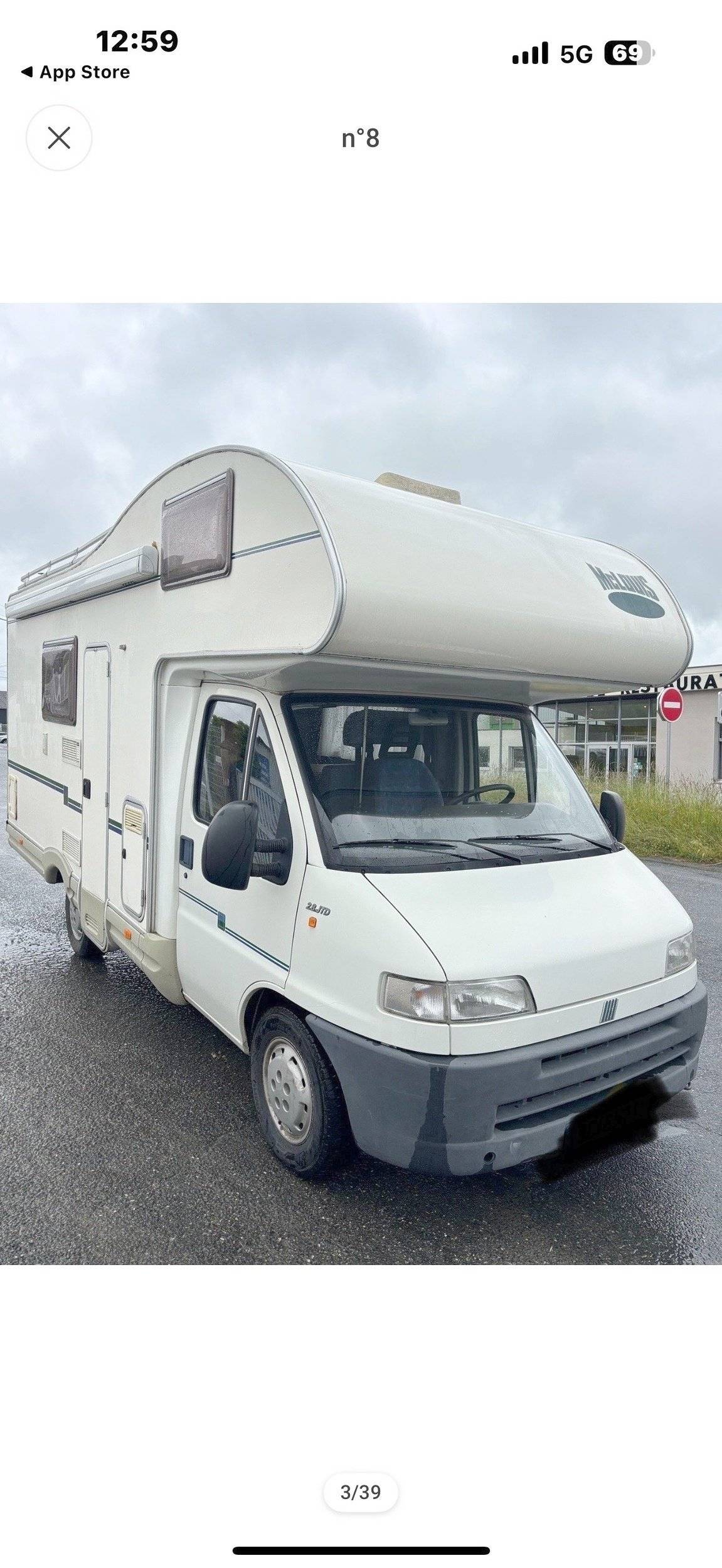 Vista del vehículo ángulo delantero Fiat Ducato 2.8 JTD - Yescapa