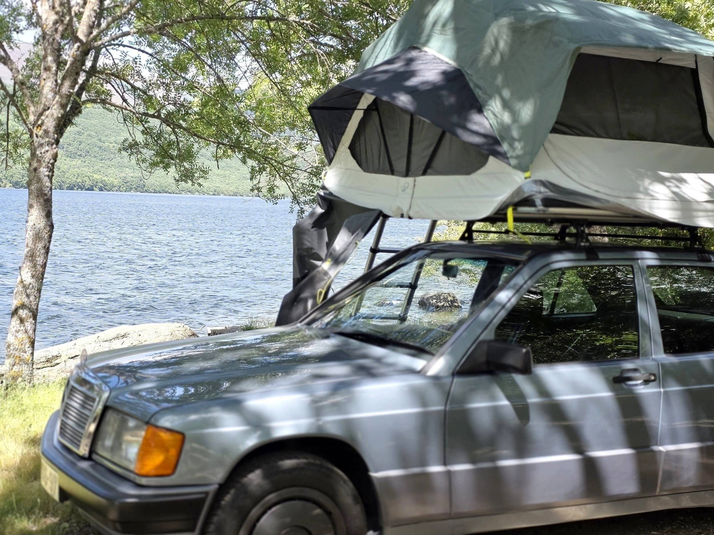 Classic Mercedes Rooftop Tent Adventure Portugal /Spain