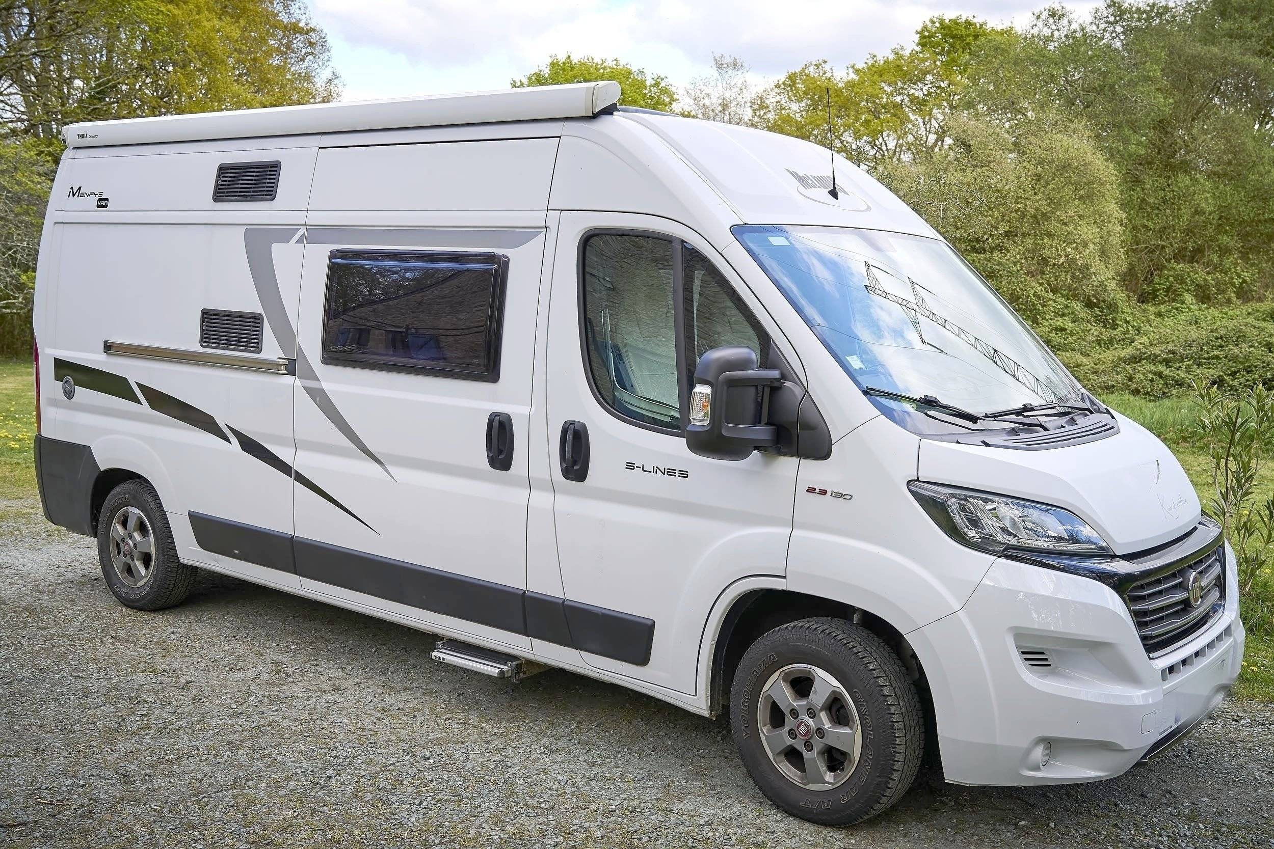Vue avant de 3/4 Fiat Ducato 2,3 130 ch - Yescapa