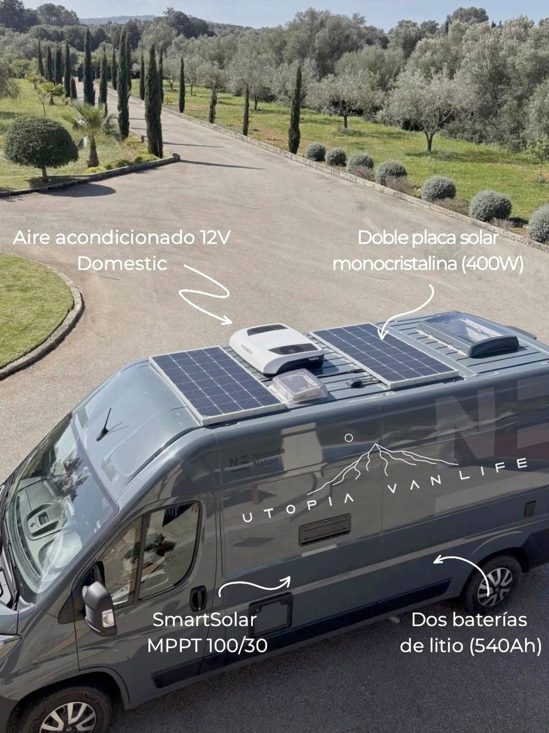 Front view from 3/4 Fiat DUCATO - Yescapa