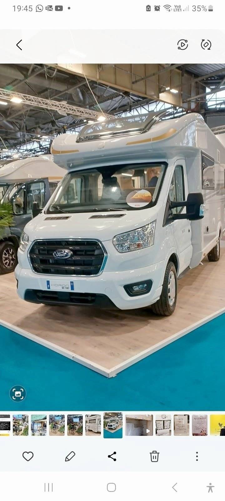 Front view from 3/4 Ford Transit 2,0 l 170 cv - Yescapa