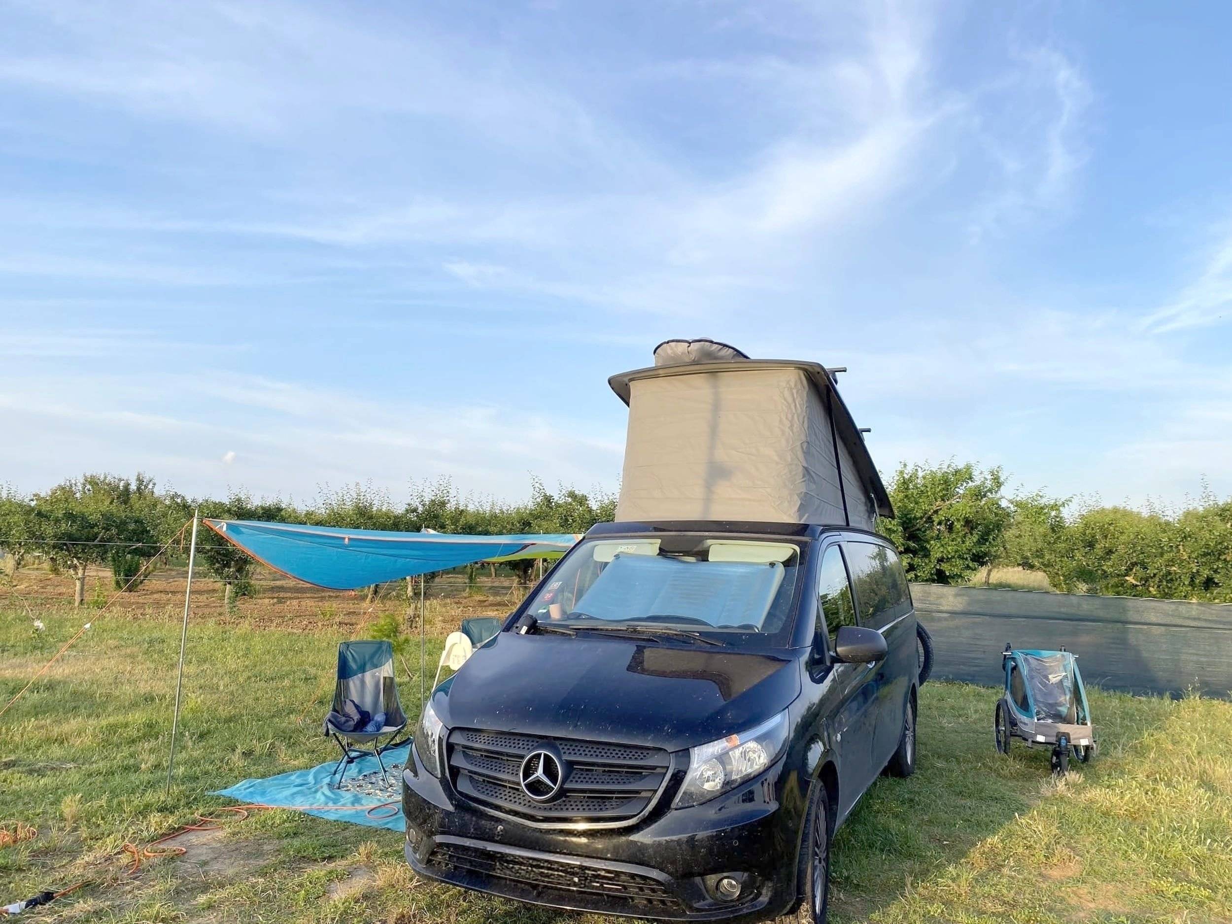 Vue avant de 3/4 Mercedes Marco Polo Activity - Yescapa