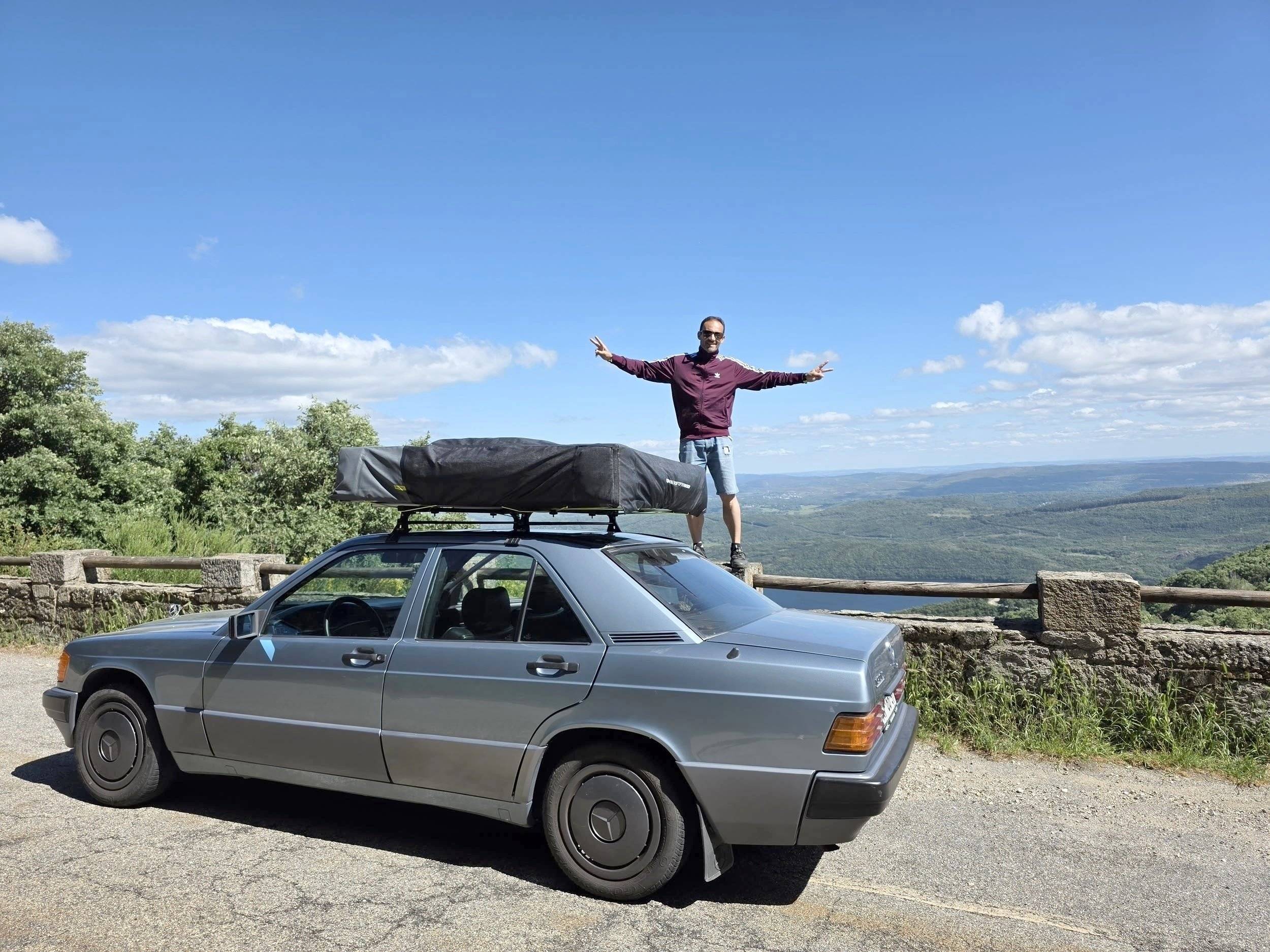 Classic Mercedes Rooftop Tent Adventure Portugal /Spain
