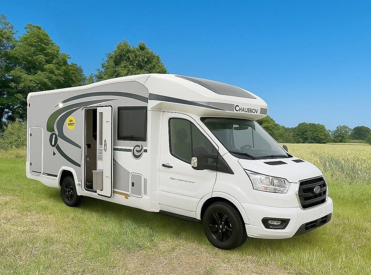 schräge Vorderansicht Ford Transit 170 cv - Yescapa