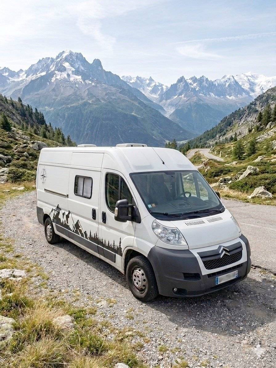 Vista de 3/4 Citroën Jumper 2,2 l 130 ch - Yescapa