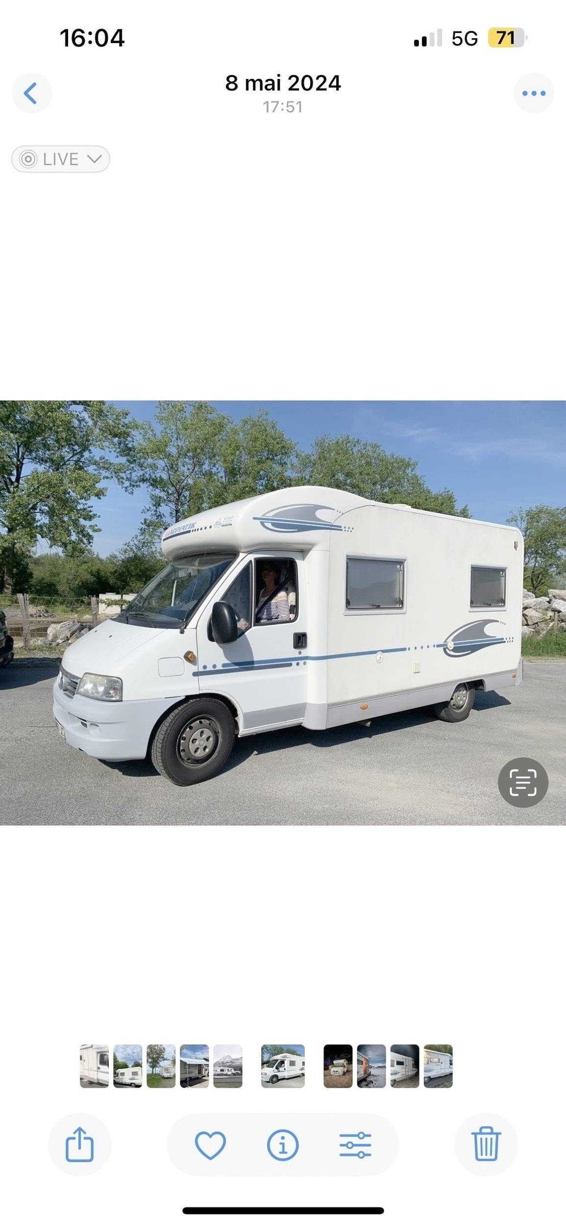 Vista frontale a ¾ Fiat Ducato 2.8 JTD - Yescapa