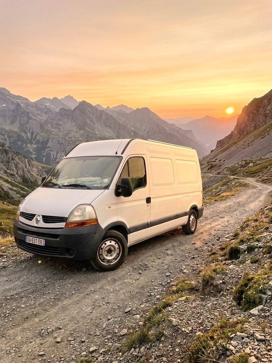 schräge Vorderansicht Renault Renault master 2.5l DCI 150CV - Yescapa