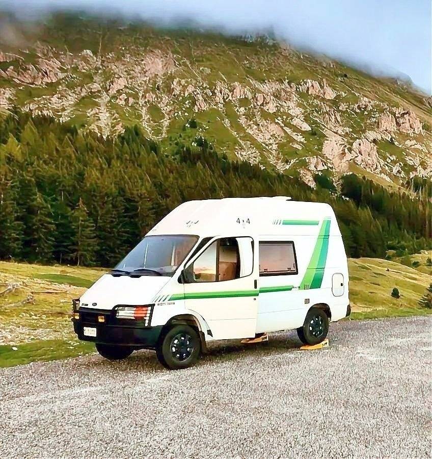 Front view from 3/4 Ford Transit - Yescapa