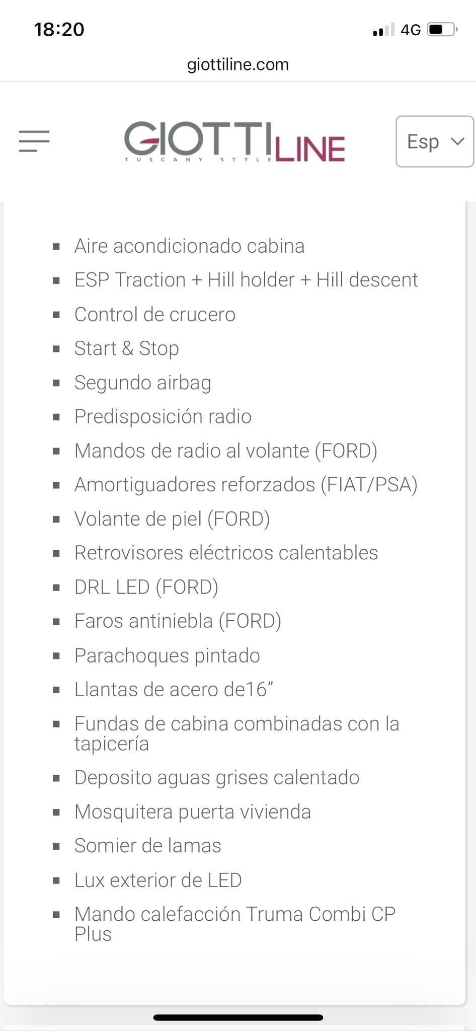 Giottiline Siena 385 - 5 plazas Privilege