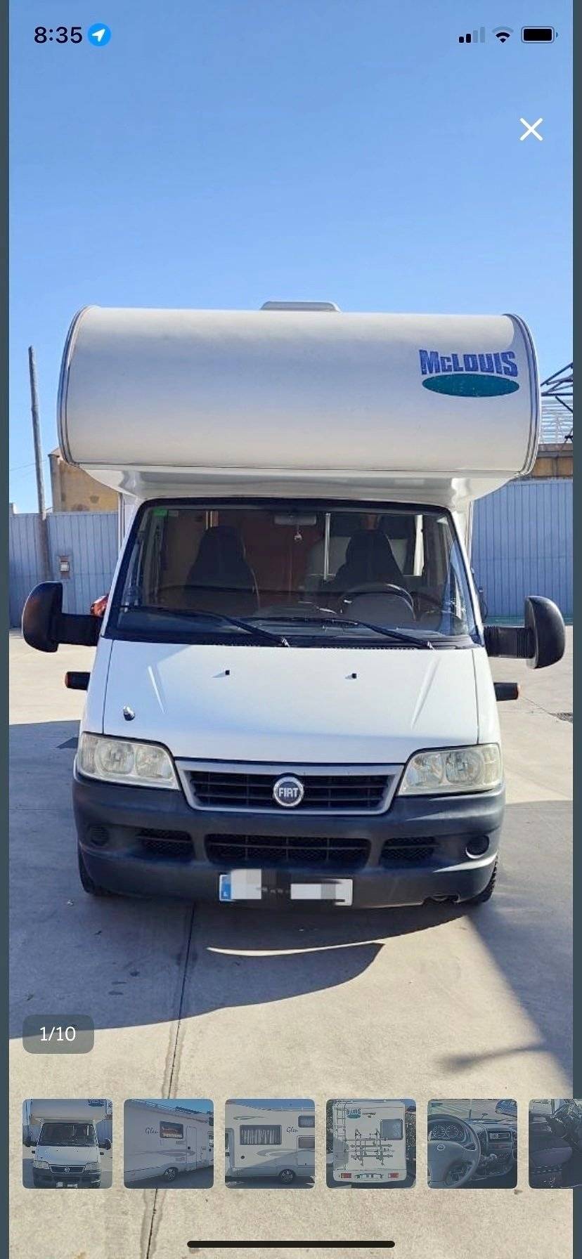 Vista de 3/4 Fiat Ducato 120 Multijet - Yescapa