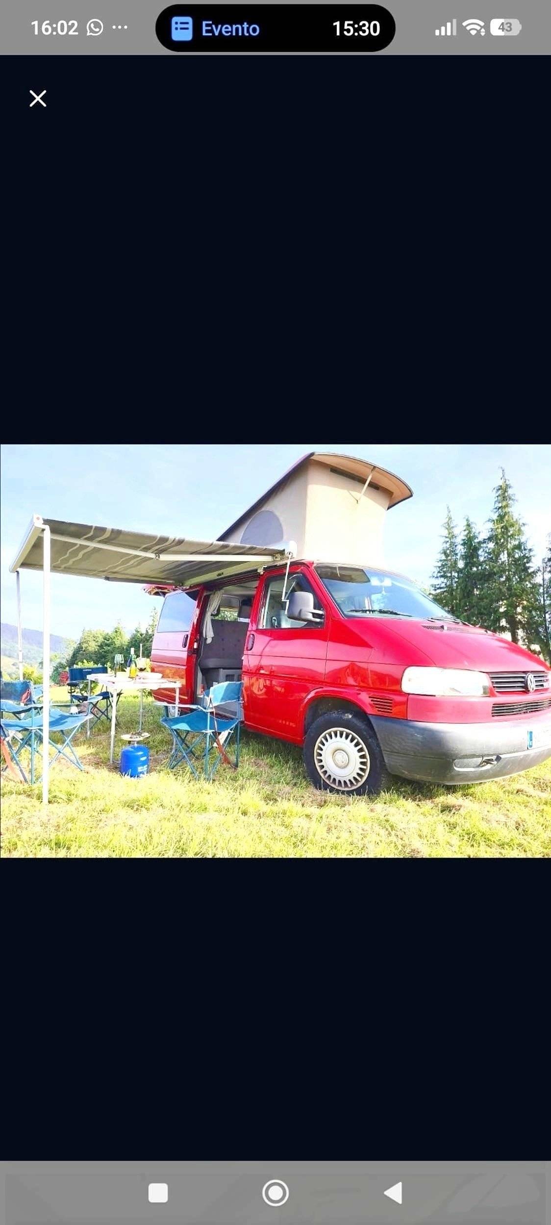 schräge Vorderansicht Volkswagen T4 California Coach - Yescapa