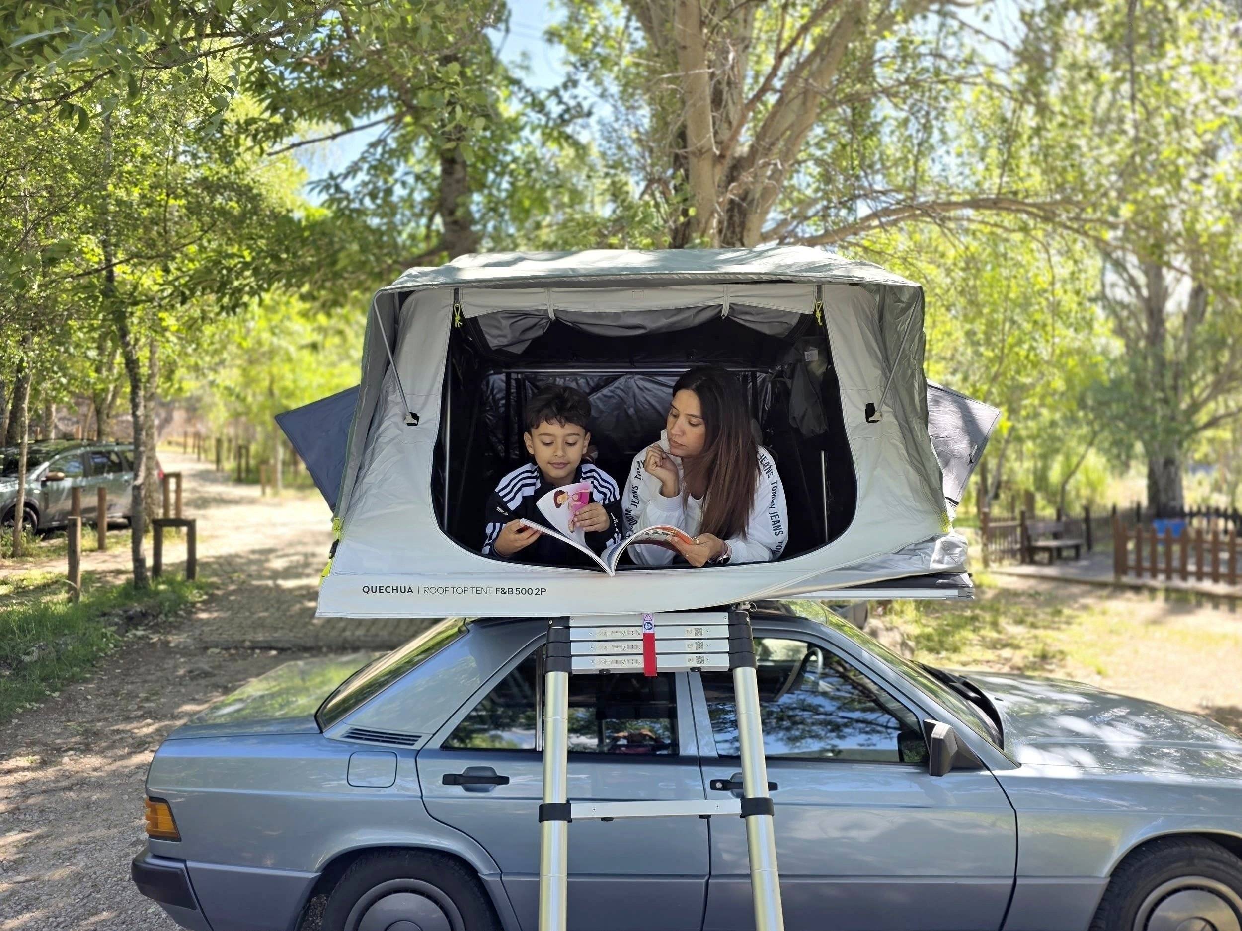 Classic Mercedes Rooftop Tent Adventure Portugal /Spain