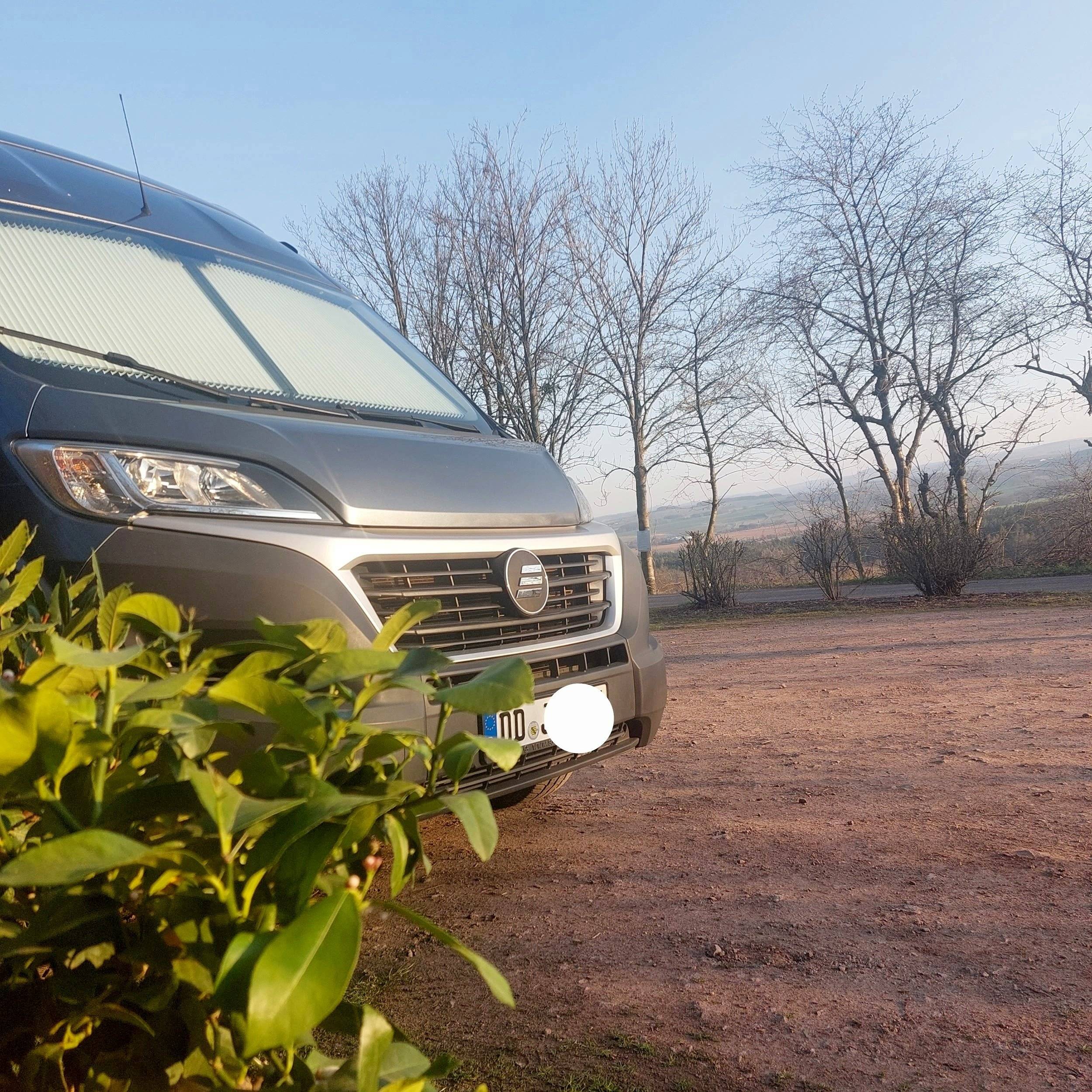 Vue avant de 3/4 Fiat Hymer - Yescapa