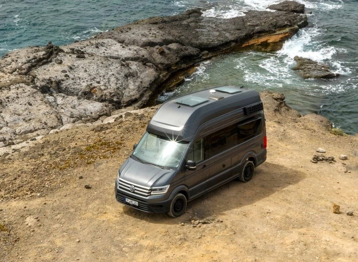 Vue avant de 3/4 Volkswagen Grand California 600 - Yescapa