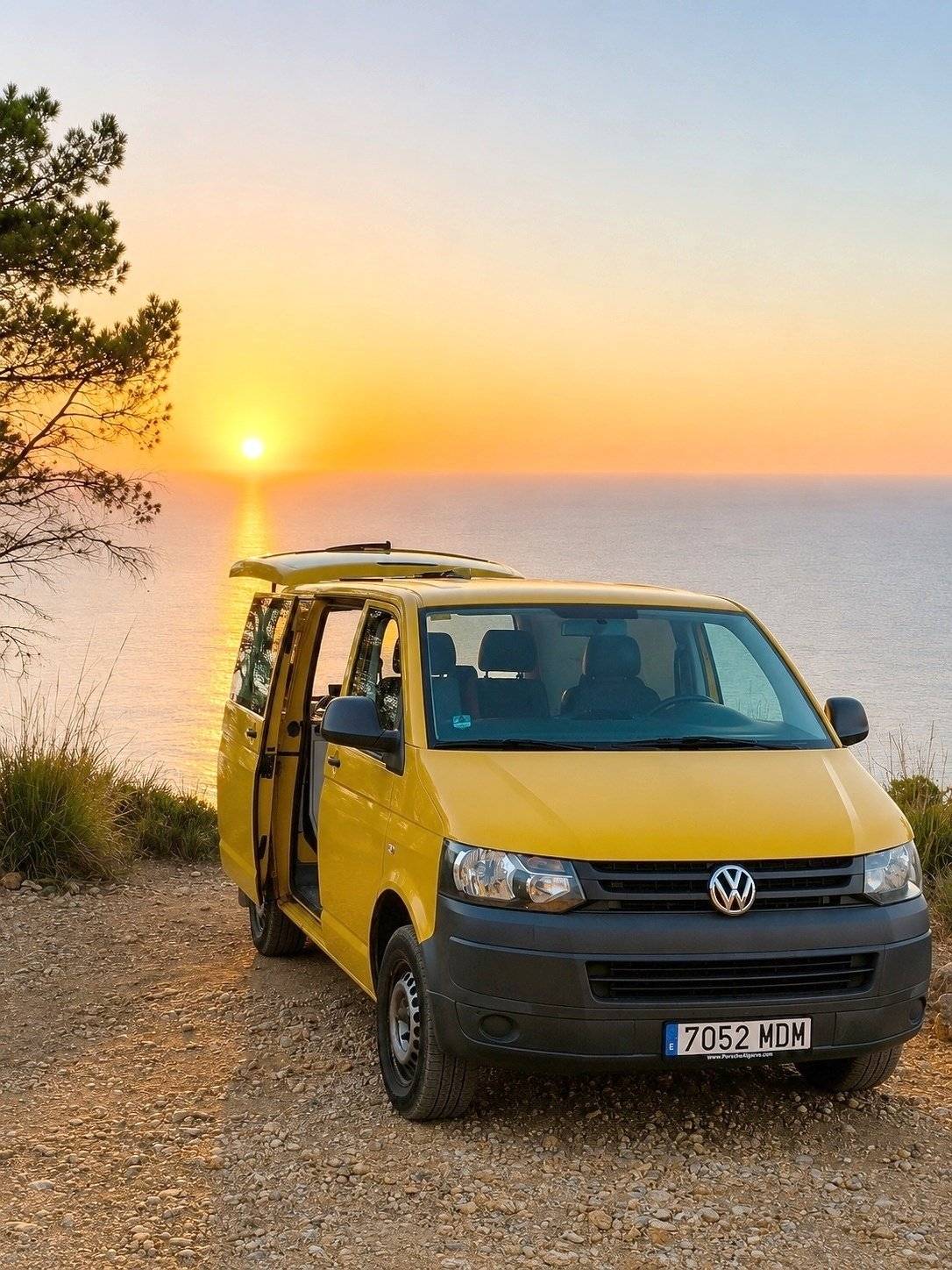 Vue avant de 3/4 Volkswagen Transporter - Yescapa