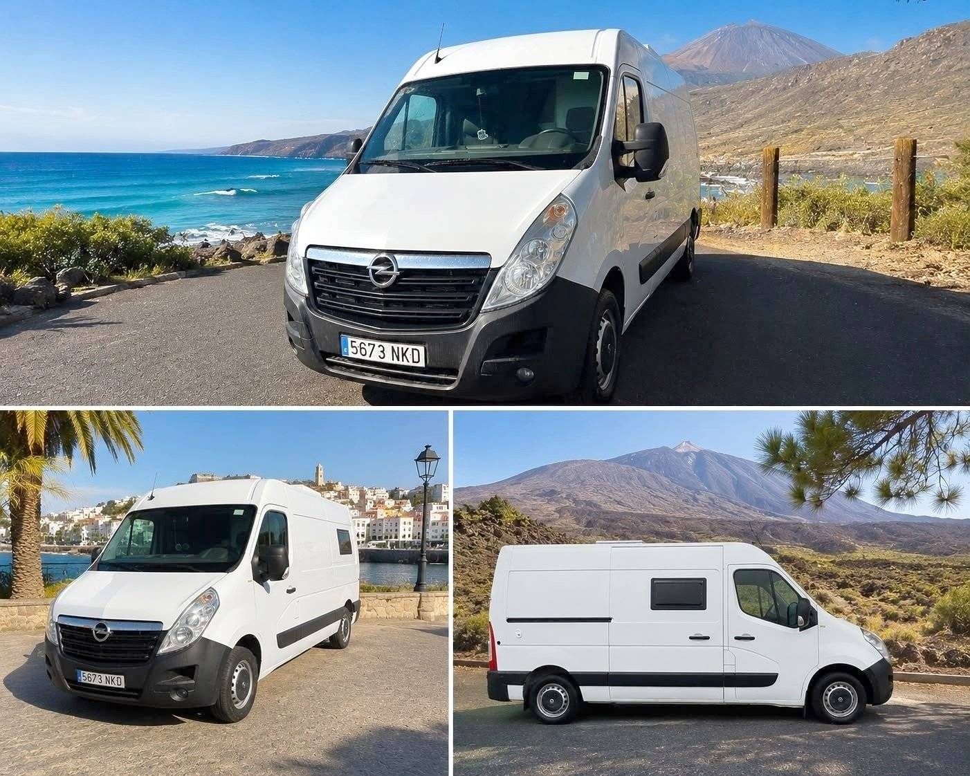 schräge Vorderansicht Opel Movano - Yescapa