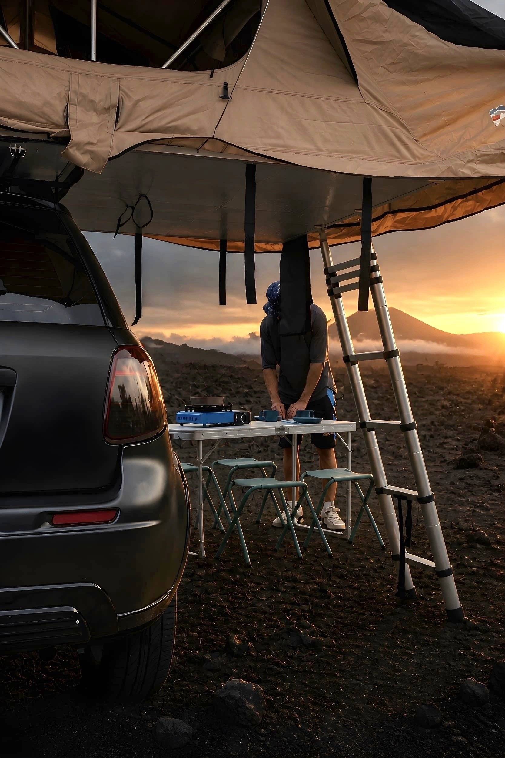 Vue avant de 3/4 Suzuki FOR ADVENTURE - Yescapa