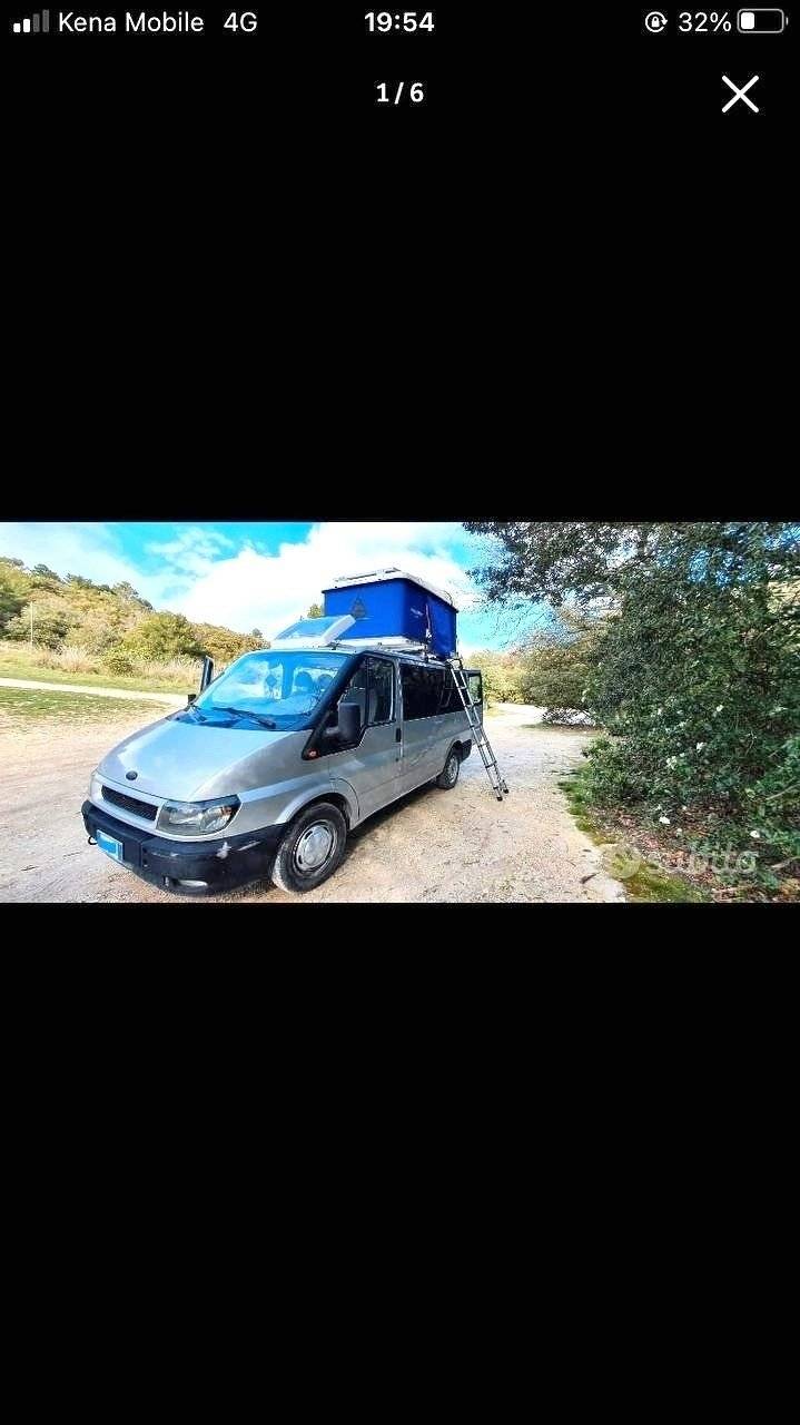 Vista de 3/4 Ford Transit - Yescapa