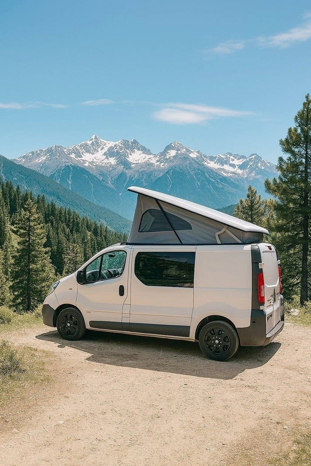 Vue avant de 3/4 Nissan Primastar - Yescapa