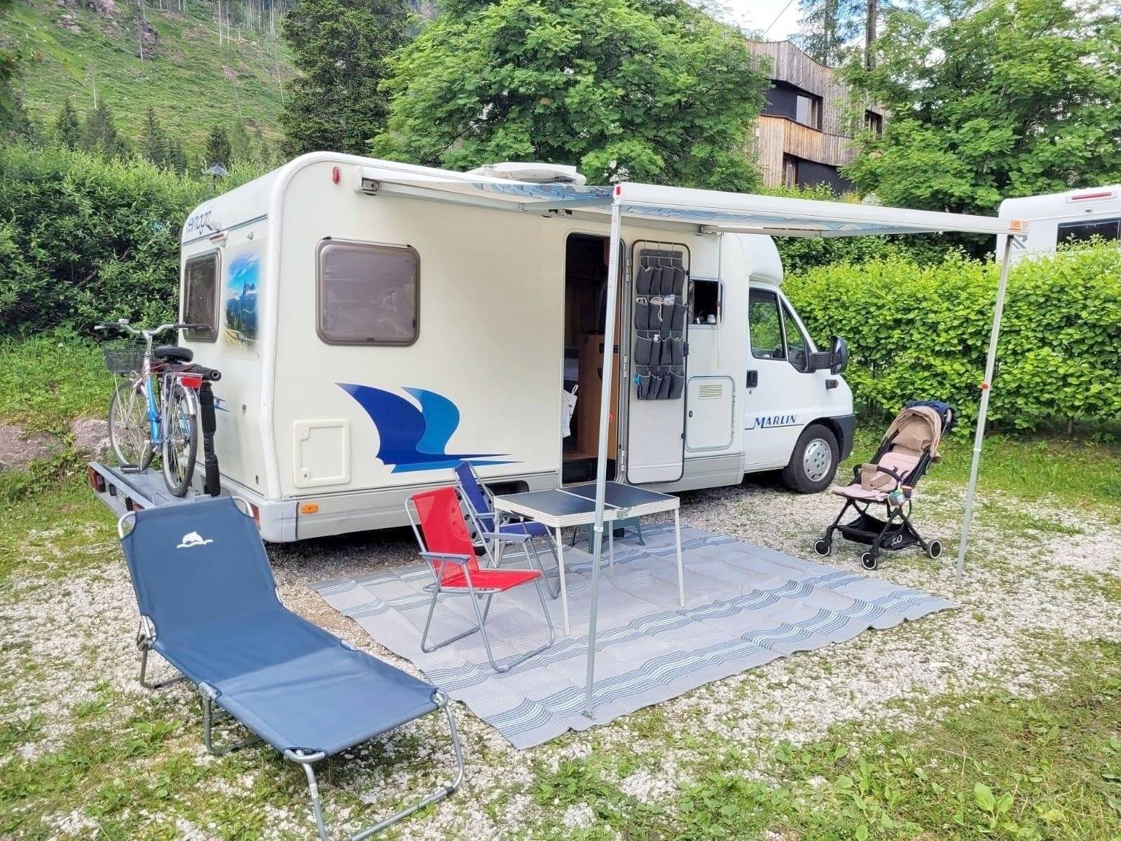 Vista frontale a ¾ elnagh Fiat ducato elnagh slim 3 - Yescapa