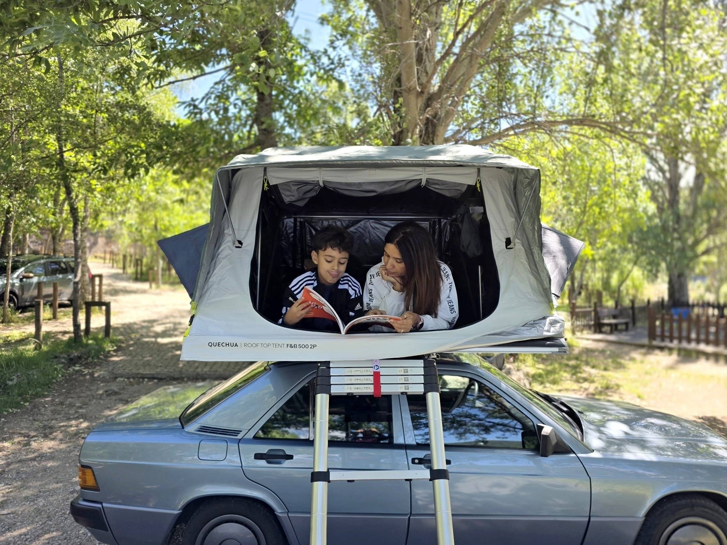 Classic Mercedes Rooftop Tent Adventure Portugal /Spain