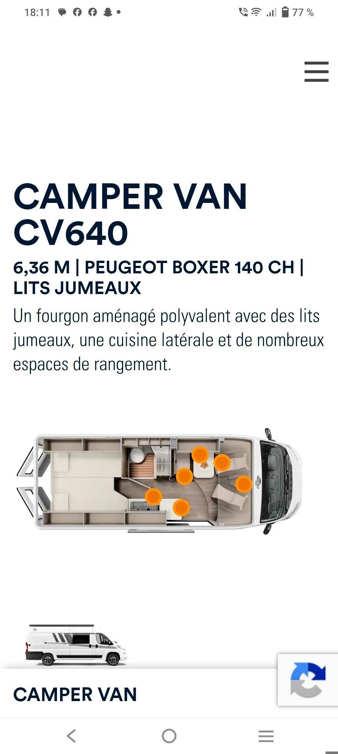 Vista del vehículo ángulo delantero Peugeot - Yescapa