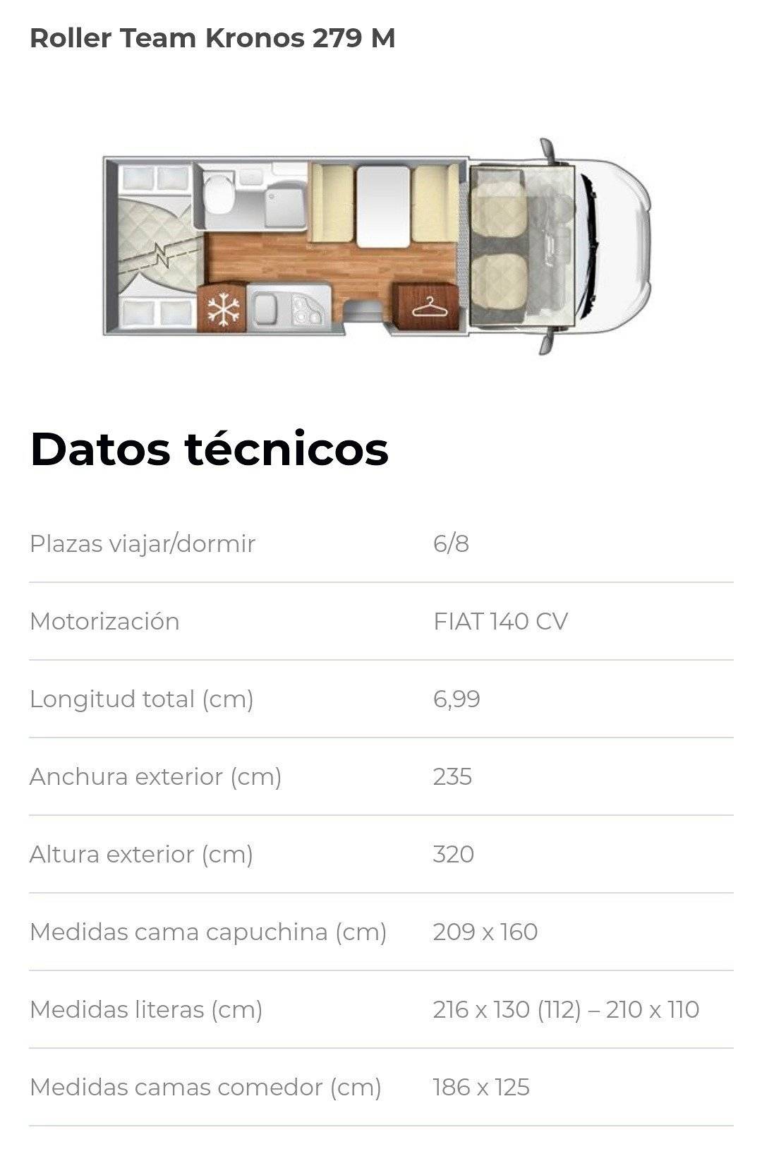 Roller Team Kronos 279 M 2.3 140 CV