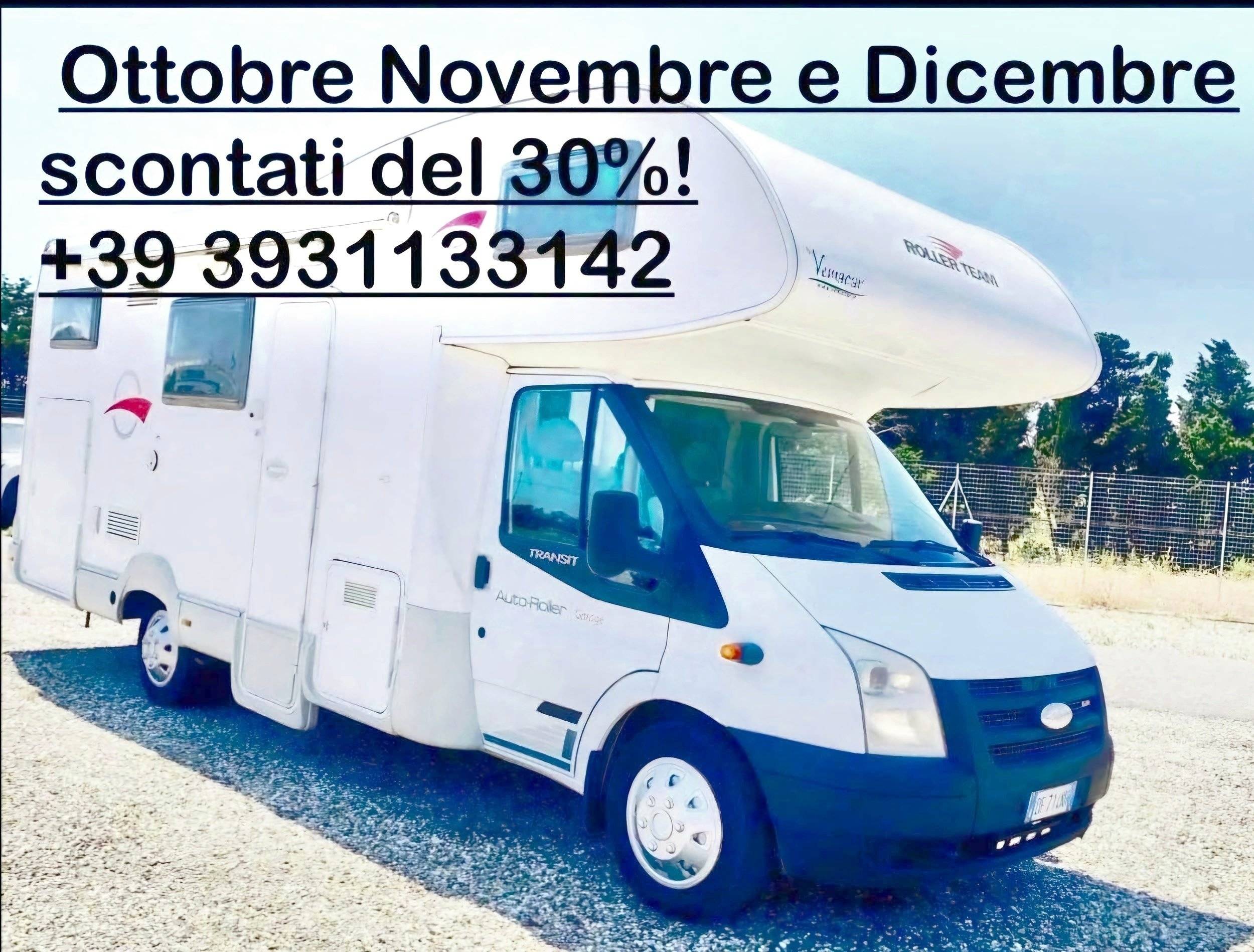 Vue avant de 3/4 Ford Transit 2,2 l 140 ch - Yescapa