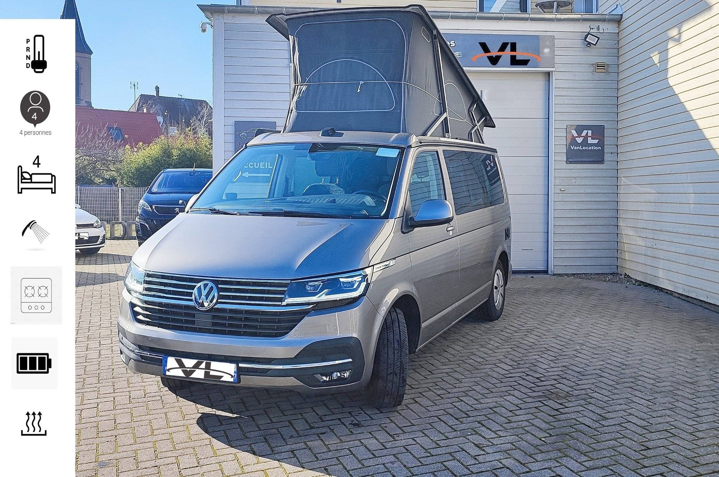 Front view from 3/4 Volkswagen T6 California OCEAN - Yescapa