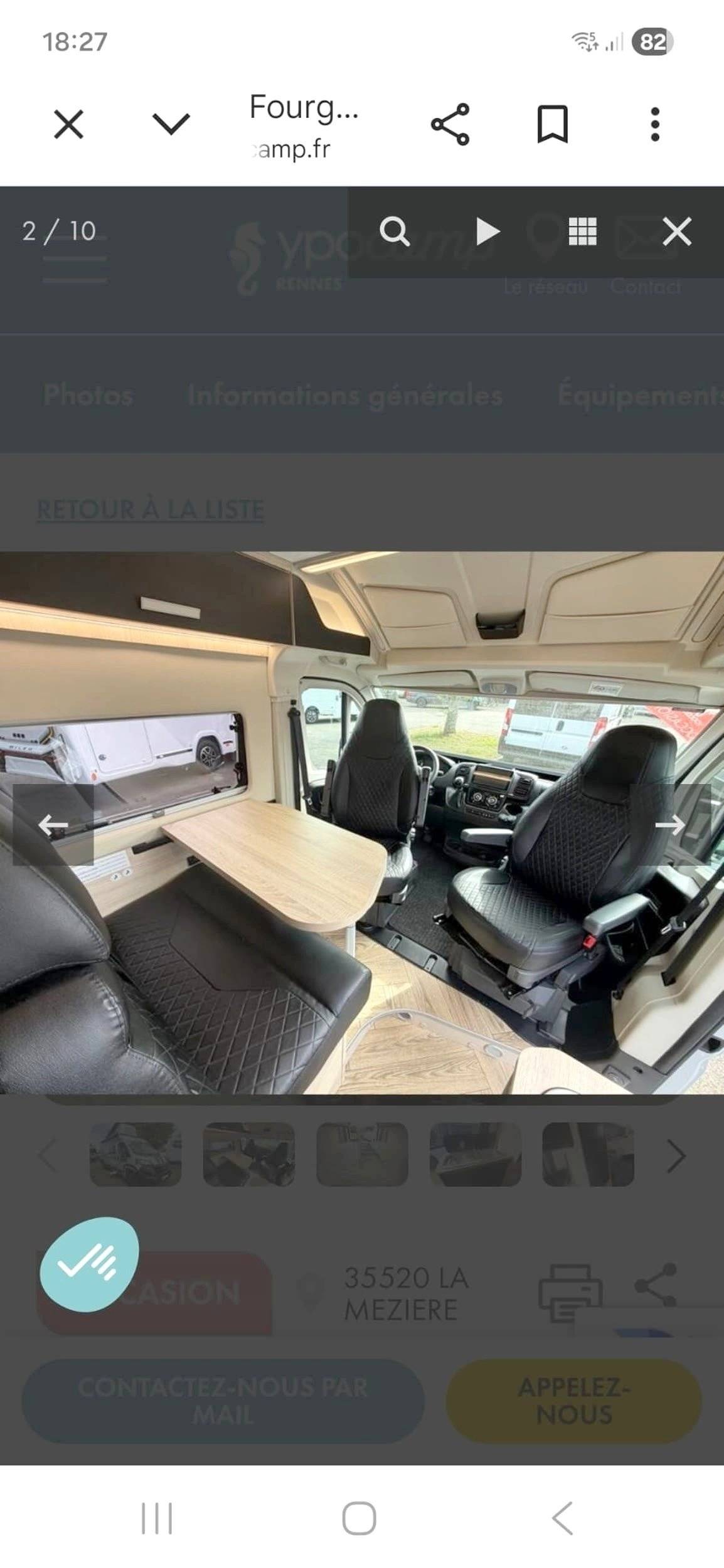 Dining Area Fiat Ducato 2,2 l Multijet 130 ch. - Yescapa