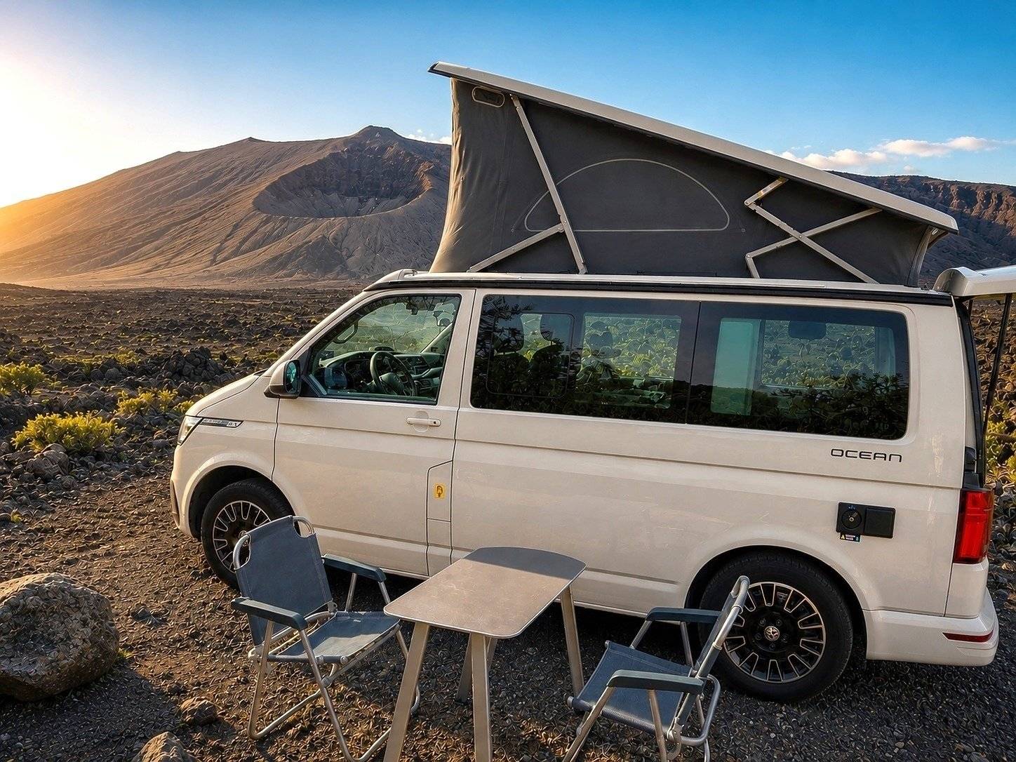 Vue avant de 3/4 Volkswagen - Yescapa