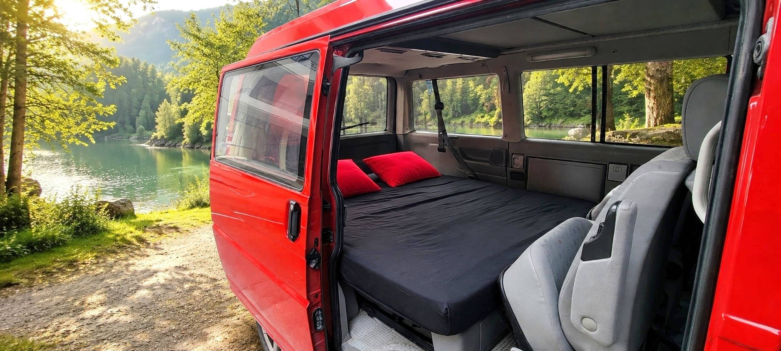 Slaapplaatsen Volkswagen Transporter T4 Multivan - Yescapa