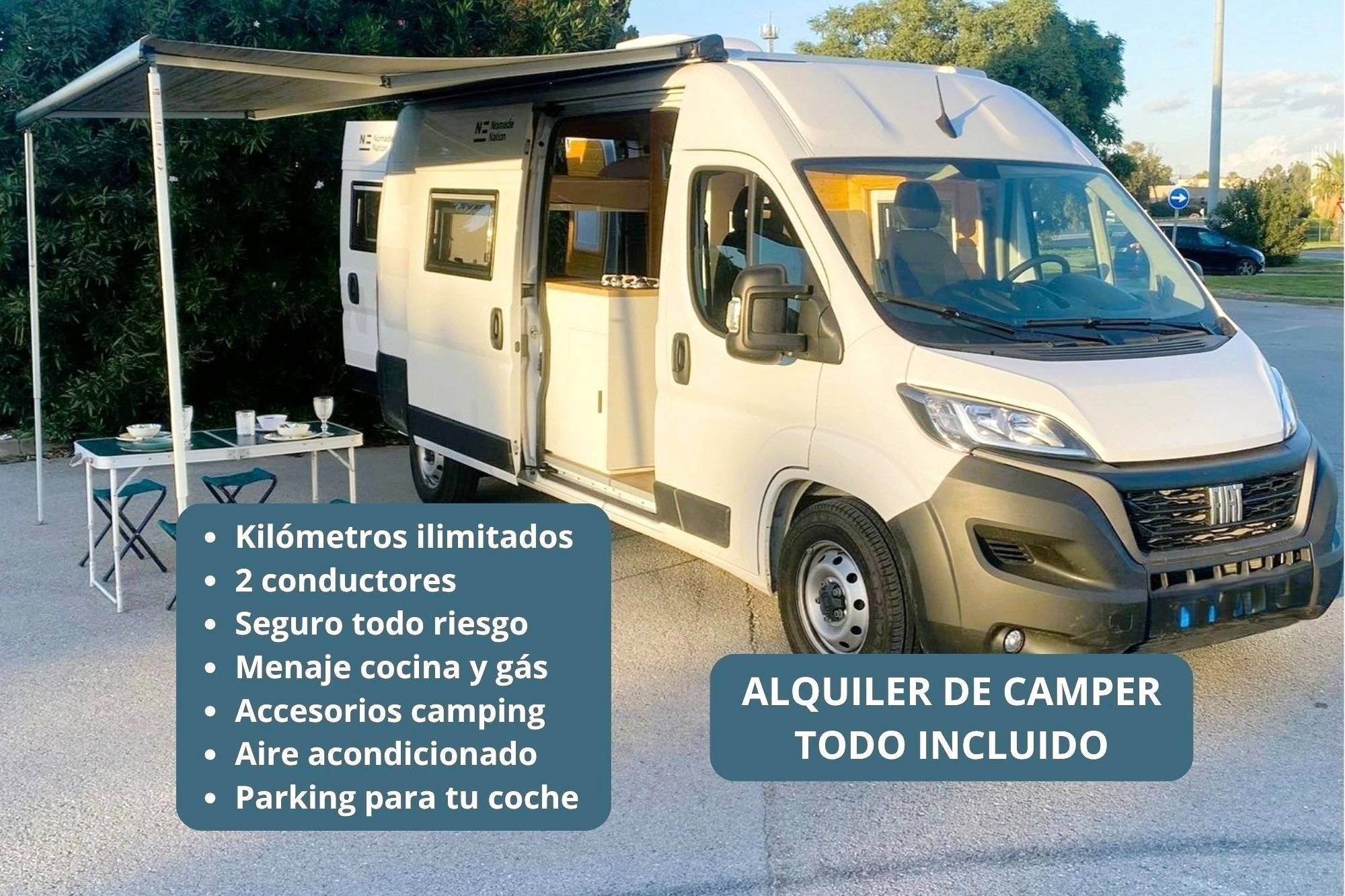 Voorkant 3/4 Fiat Fiat 2.2 L 140 CV - Yescapa