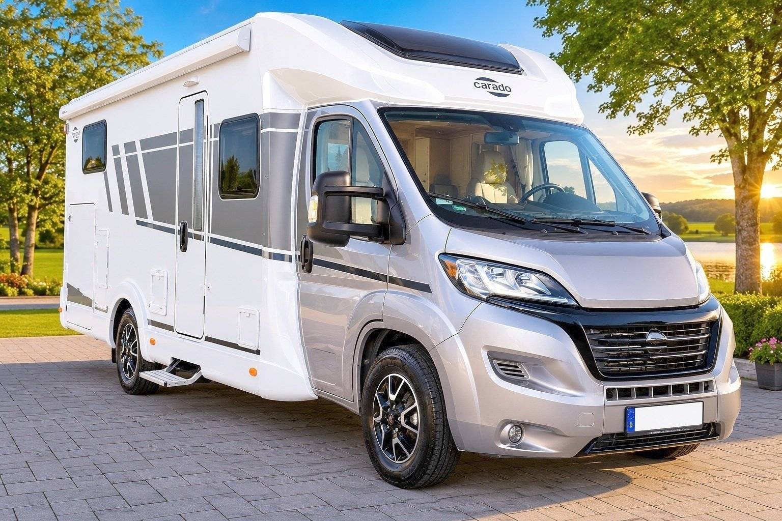 Front view from 3/4 Fiat Carado - Yescapa
