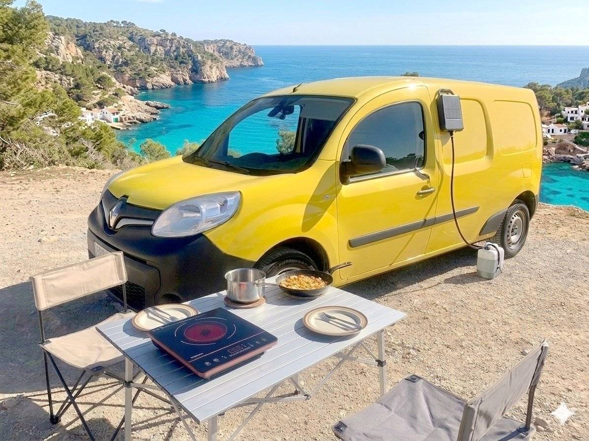 schräge Vorderansicht Renault Kangoo Maxi - Yescapa