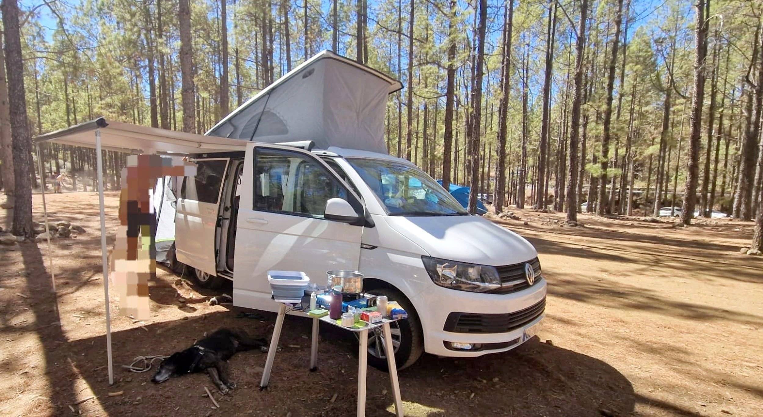 Vue avant de 3/4 Volkswagen CALIFORNIA T6 - Yescapa