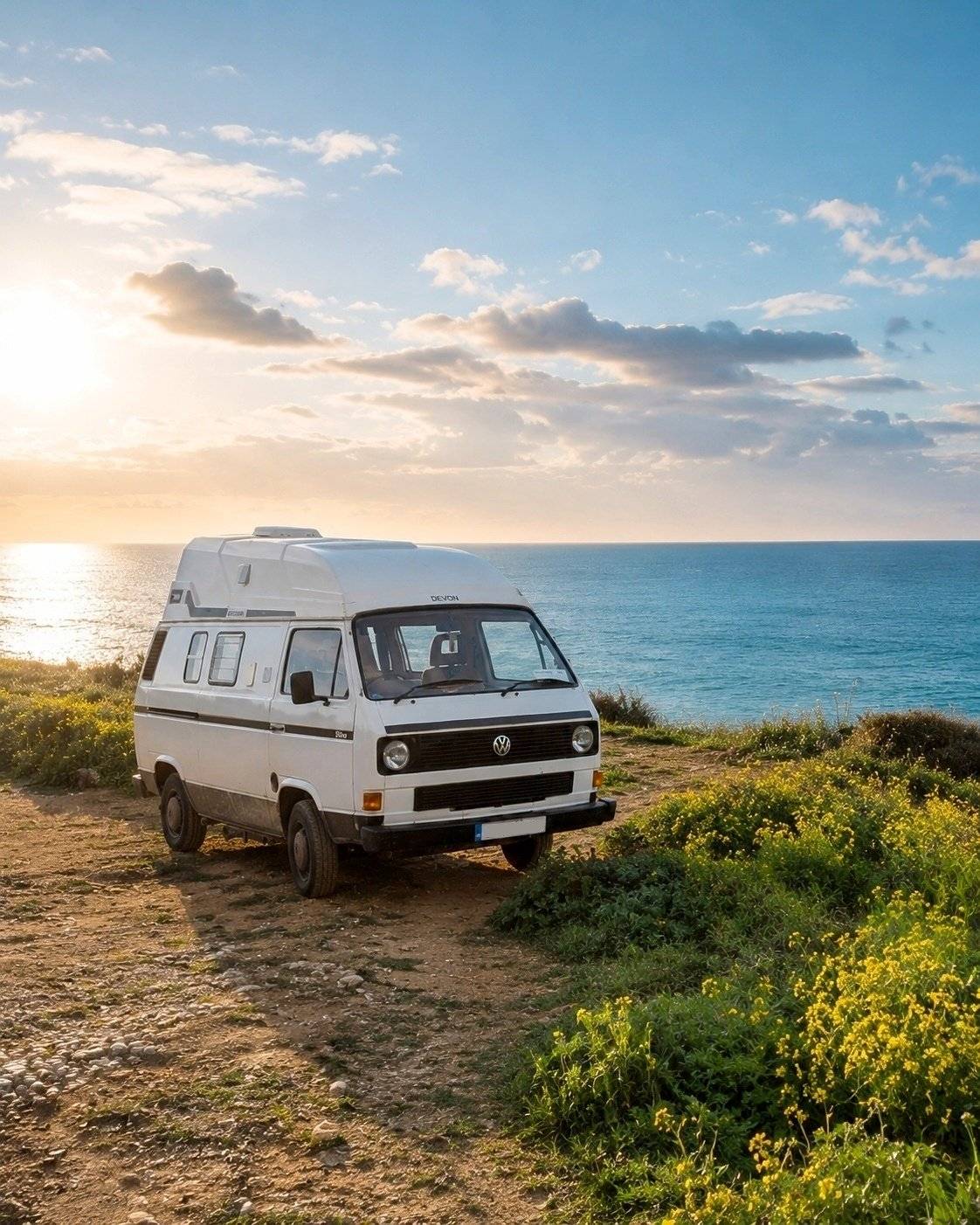 Vista de 3/4 Volkswagen T3 - Yescapa