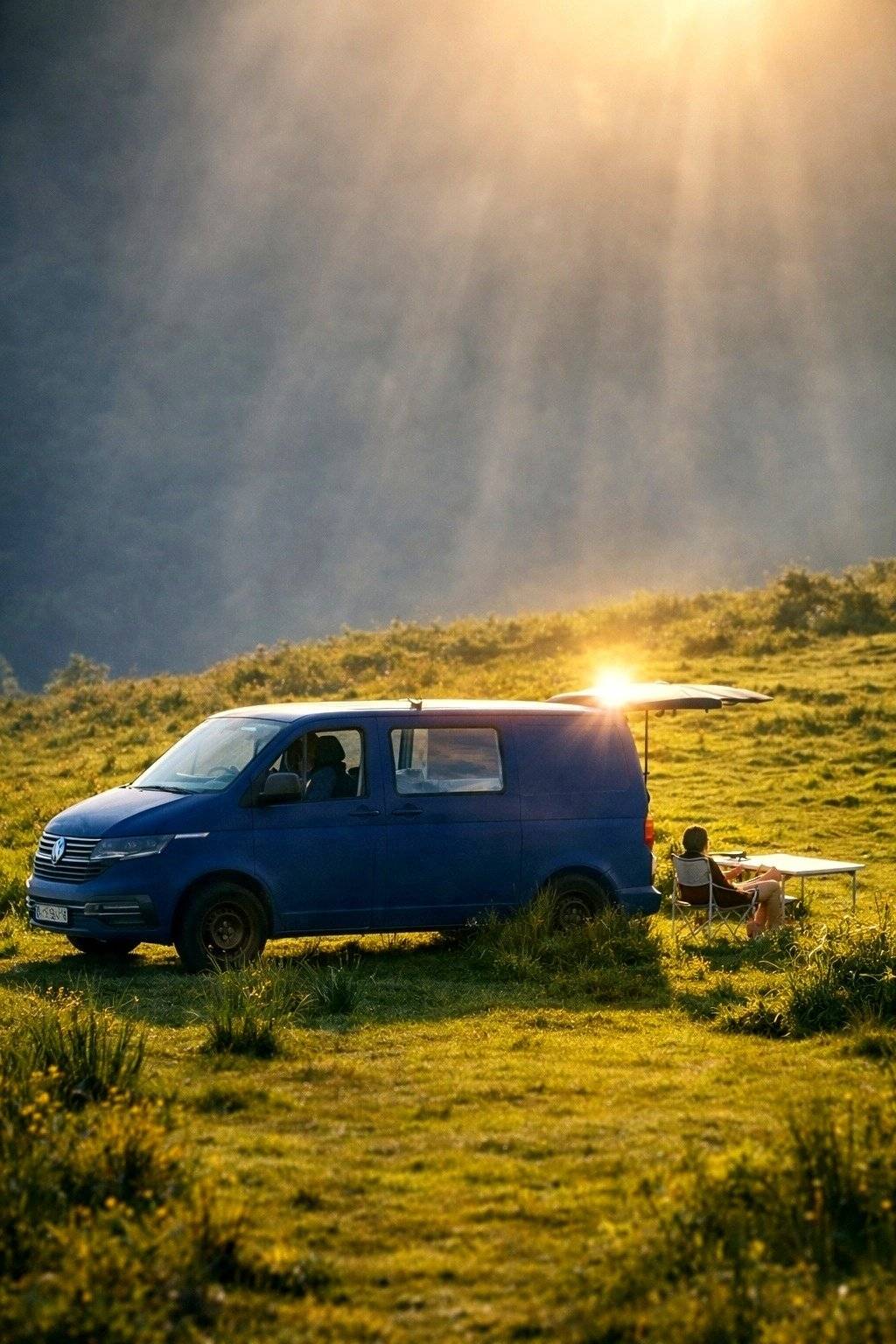 Vue avant de 3/4 Volkswagen - Yescapa