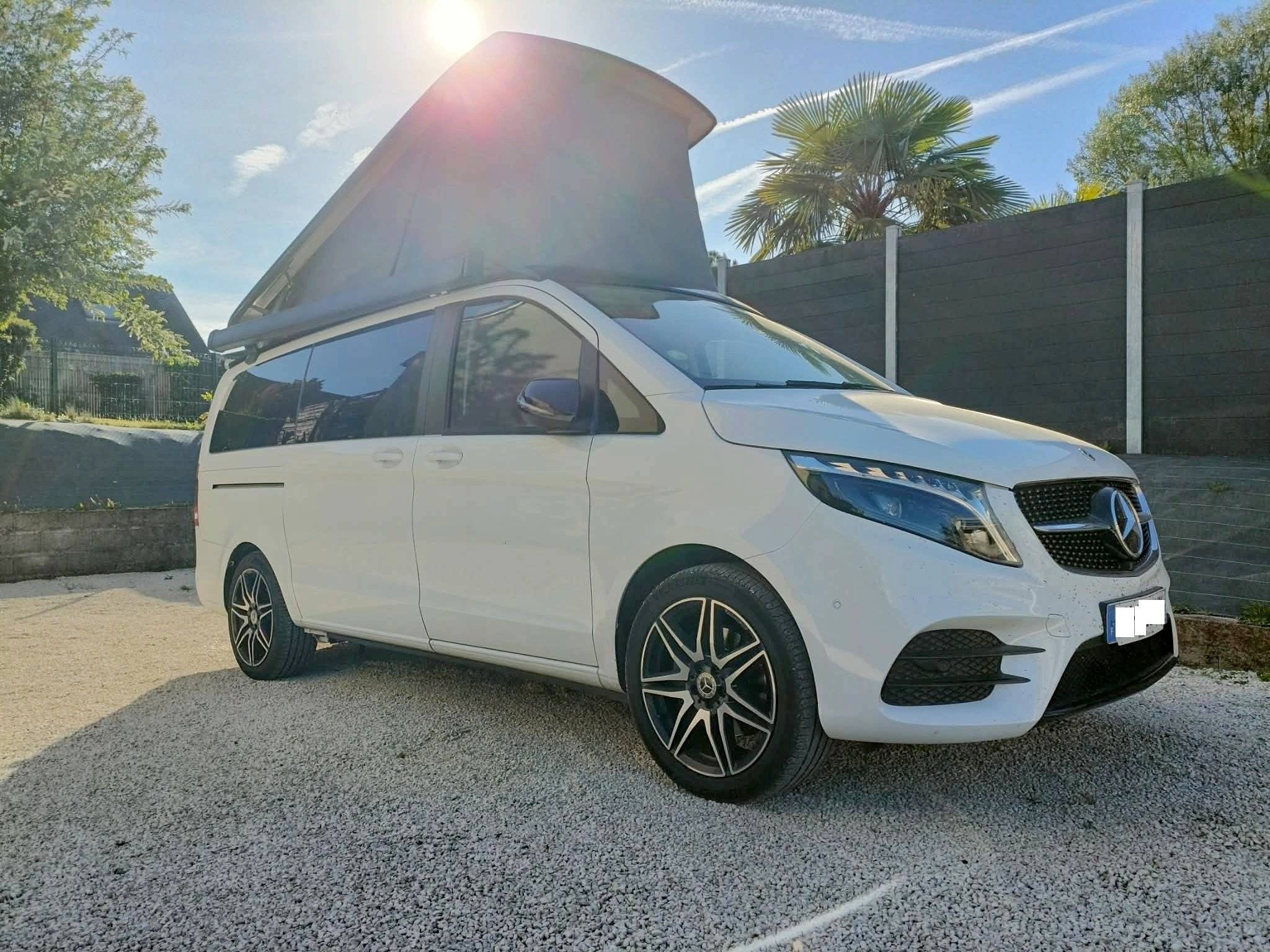 Vista frontale a ¾ Mercedes Marco-Polo V250-190cv - Yescapa