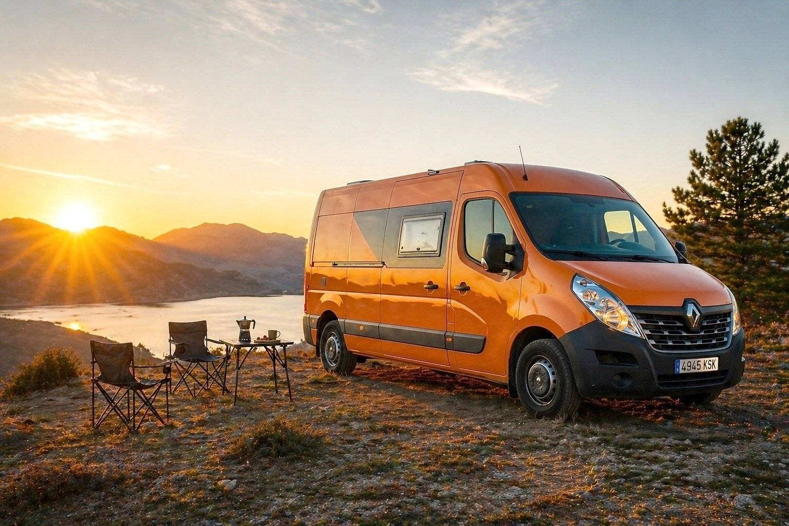 schräge Vorderansicht Renault - Yescapa