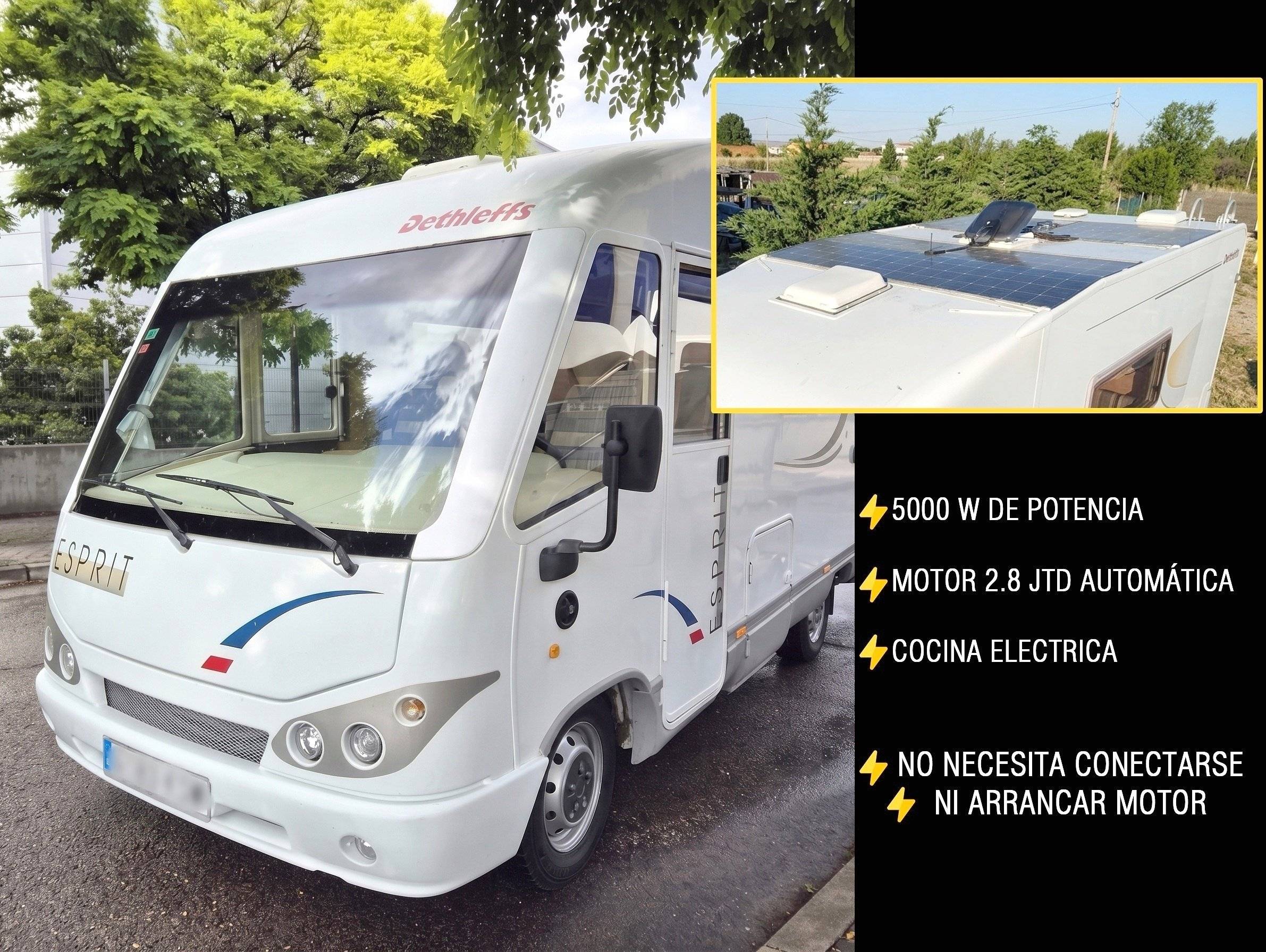 Vista frontale a ¾ Fiat 2.8JTD - Yescapa