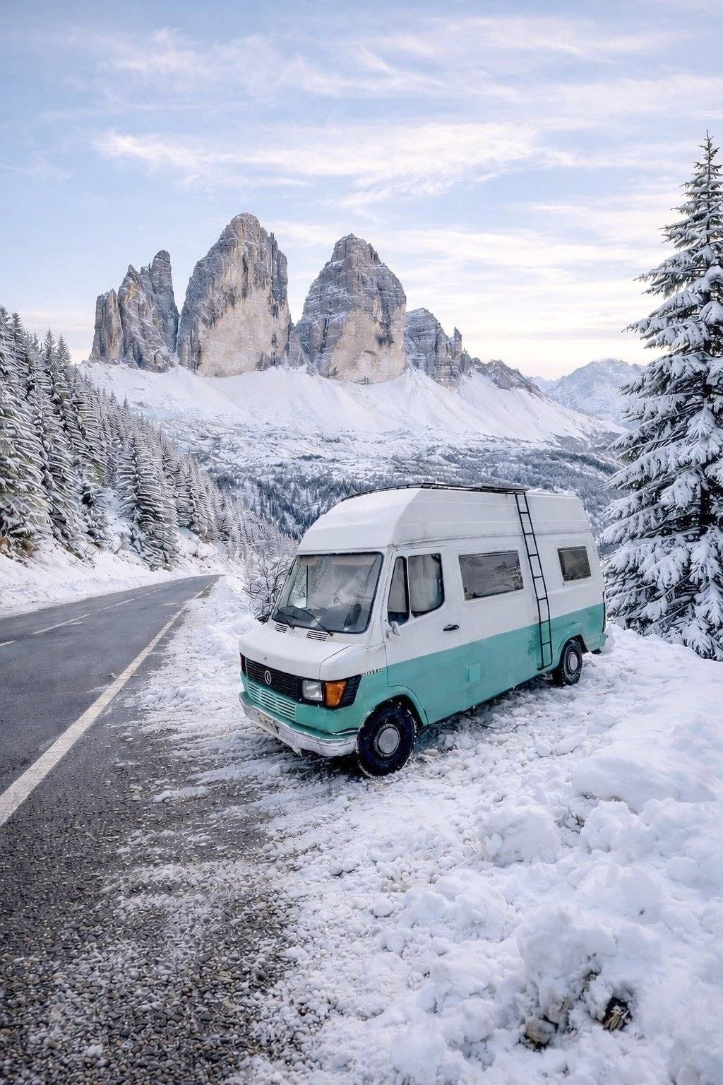 Front view from 3/4 Mercedes - Yescapa