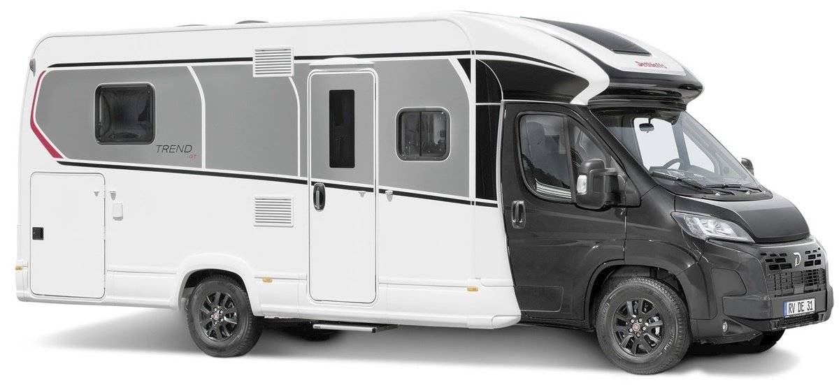 Vista frontale a ¾ Dethleffs Trend T 7057 EB - Yescapa