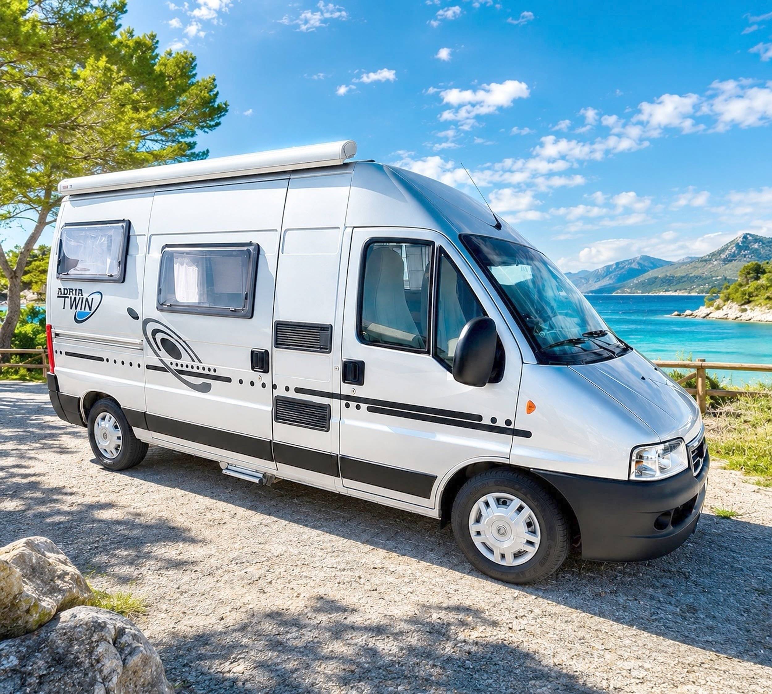 Vue avant de 3/4 Fiat Ducato 2.8 JTD - Yescapa