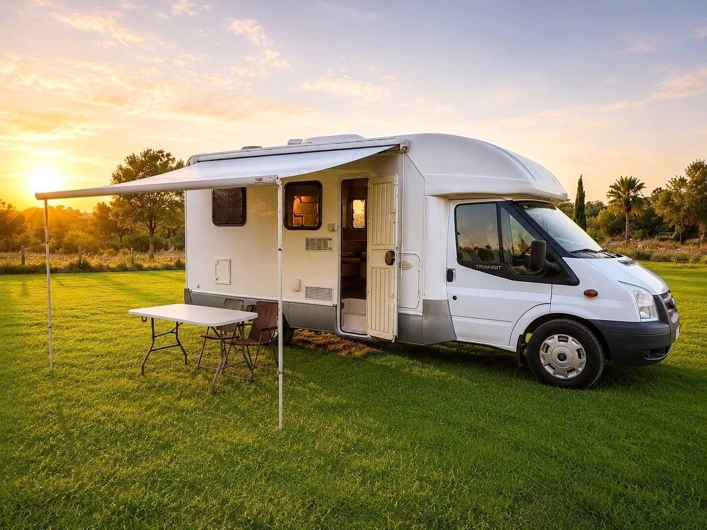 Front view from 3/4 Ford Transit - Yescapa