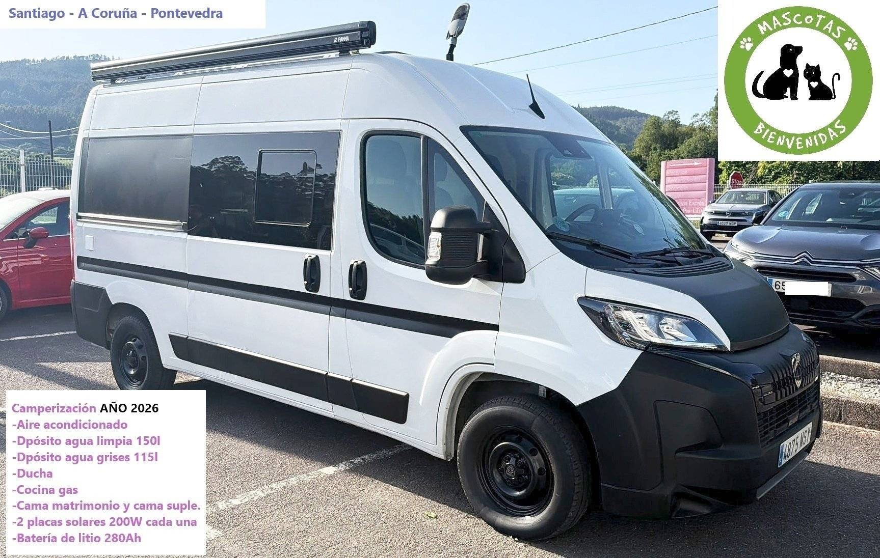 Vista del vehicle angle davanter Peugeot Boxer - Yescapa
